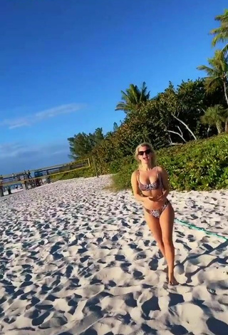 3. Sexy Csenge Forstner in Leopard Bikini at the Beach