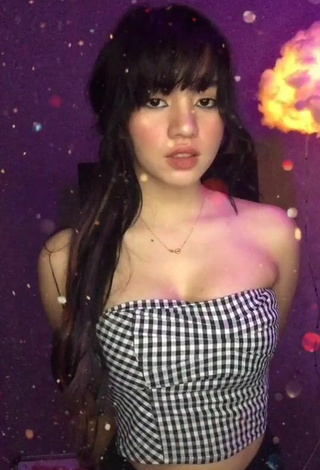 Sultry Krishna Audrey Santos Johnson in Checkered Tube Top