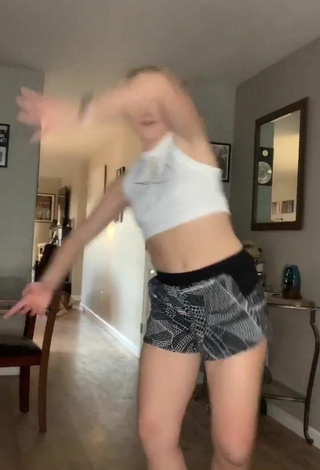 1. Cute Bailey McManus in White Crop Top while doing Dance