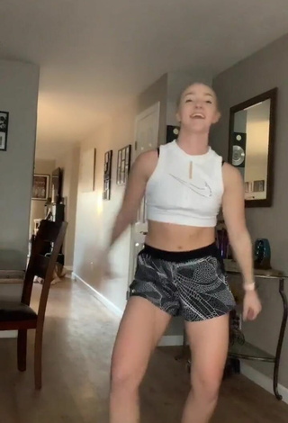 Cute Bailey McManus in White Crop Top while doing Dance