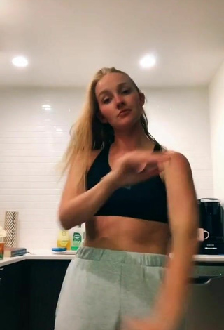 2. Beautiful Bailey McManus in Sexy Black Crop Top