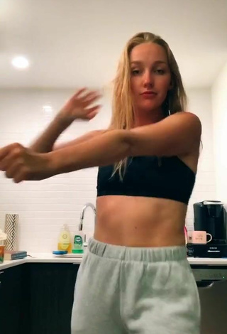 4. Beautiful Bailey McManus in Sexy Black Crop Top