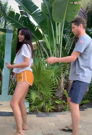 Sexy Danielle Haden in Orange Shorts