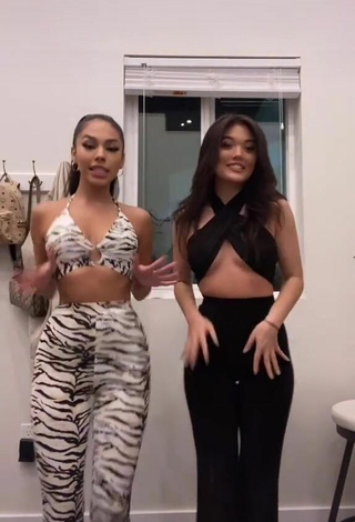 2. Sexy Devyn Kohl in Black Crop Top