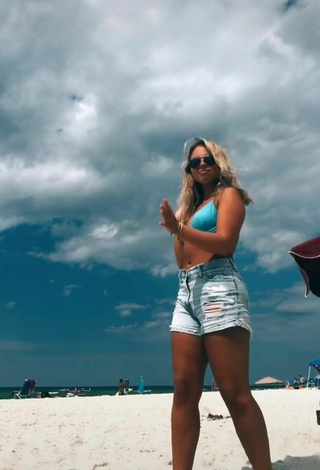 2. Sexy Emily Diane in Bikini Top at the Beach