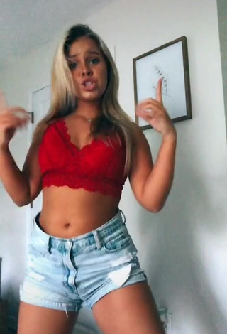 6. Sexy Emily Diane in Red Crop Top