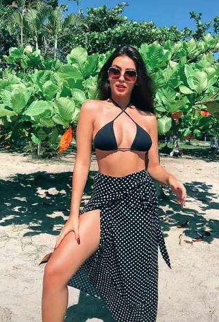 Pretty Isa Pinheiro Shows Cleavage in Black Bikini Top (Underboob)