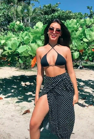 5. Pretty Isa Pinheiro Shows Cleavage in Black Bikini Top (Underboob)