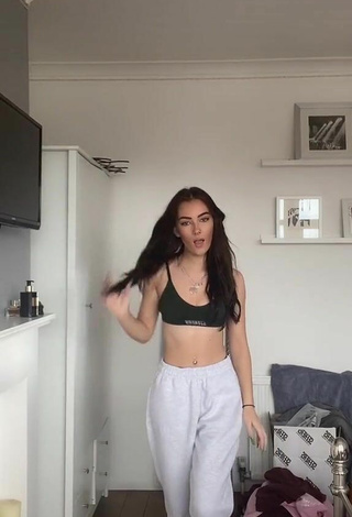 1. Sexy Emily Steers in Olive Crop Top