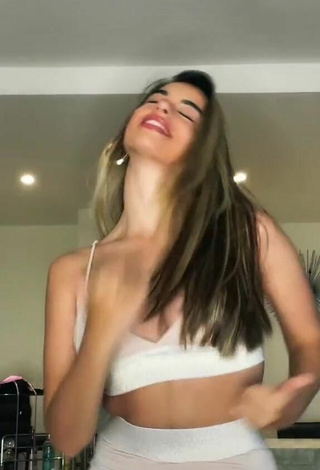 3. Luscious Faina Insense Punzano Shows Cleavage in Beige Sport Bra and Bouncing Boobs