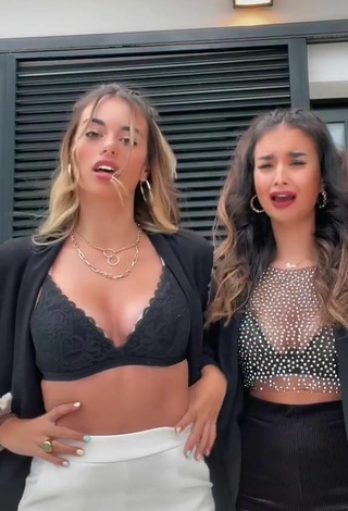 Beautiful Faina Insense Punzano Shows Cleavage in Sexy Black Crop Top