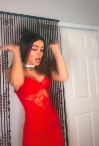 3. Sultry Faith Alexis in Red Dress