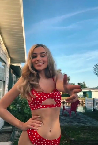 4. Sexy Faith Alexis in Polka Dot Bikini in a Street