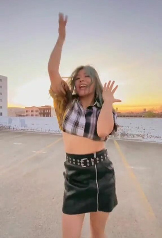 Sultry Fuji in Checkered Crop Top while doing Dance