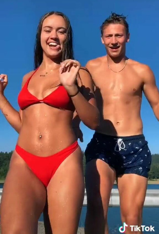 3. Sexy Hailey Williams in Red Bikini