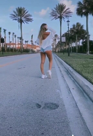 4. Sultry Ali Marie Shows Butt in a Street