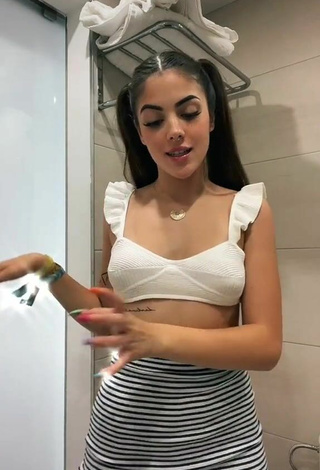 Luscious Lucía Bellido in White Crop Top