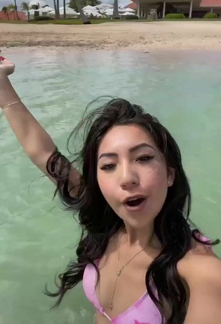 5. Cute Jazlyn G in Pink Bikini at the Beach