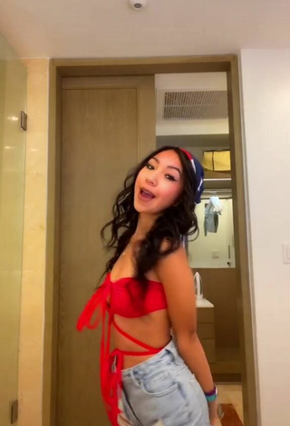 Hot Jazlyn G in Red Bikini