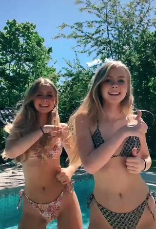 4. Luscious Iza & Elle Cryssanthander in Bikini at the Pool