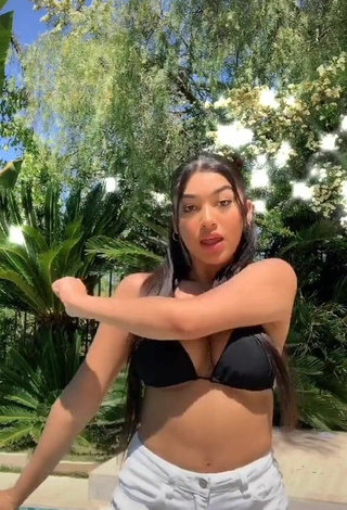 2. Sexy Jackie Ybarra in Black Bikini Top