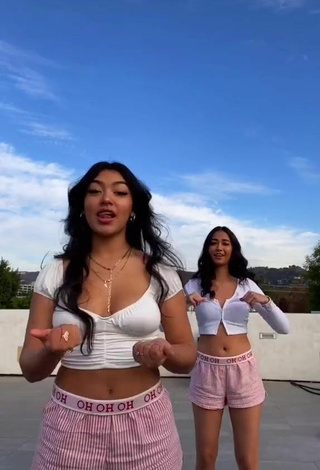 5. Amazing Jackie Ybarra in Hot White Crop Top