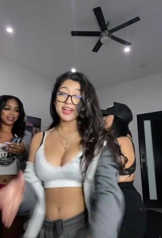 3. Luscious Jackie Ybarra Shows Cleavage in White Crop Top