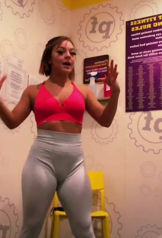 3. Luscious Jasmine Soliz in Grey Leggings