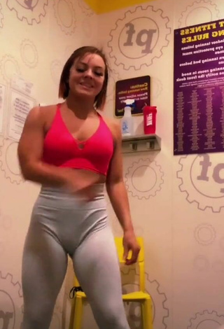 4. Luscious Jasmine Soliz in Grey Leggings