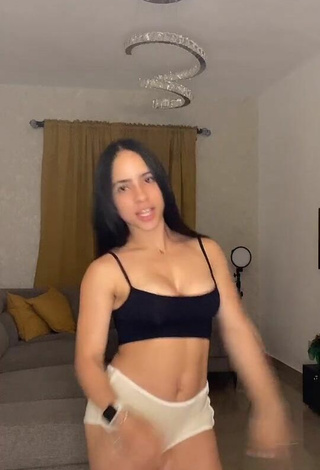 Sexy Jessica Ferreiras in Black Crop Top