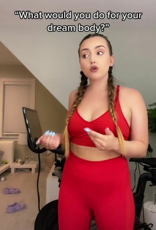 Sexy Julia Raleigh in Red Leggings