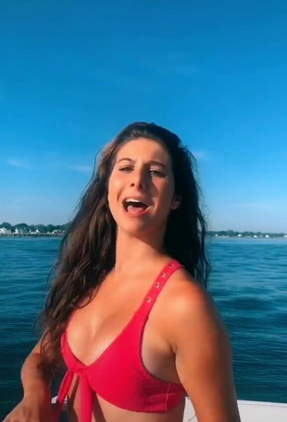 Cute Isabella Diakomanolis in Bikini Top on a Boat