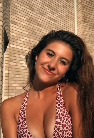 3. Titillating Isabella Diakomanolis in Leopard Bikini Top