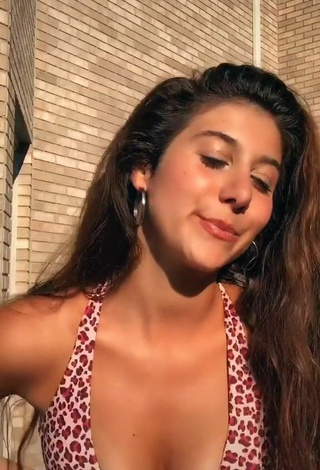 5. Titillating Isabella Diakomanolis in Leopard Bikini Top