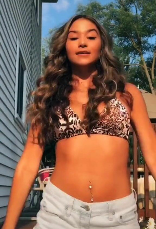 3. Sexy Kayla Alkatib in Leopard Bikini Top