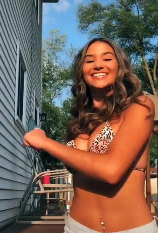 5. Sexy Kayla Alkatib in Leopard Bikini Top