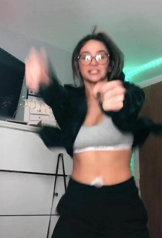 3. Sexy Kayla Alkatib in Grey Sport Bra