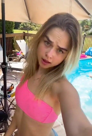 Titillating Kenna Bates in Pink Bikini Top at the Swimming Pool