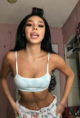 3. Sultry Destiny Salazar Shows Cleavage in Sport Bra