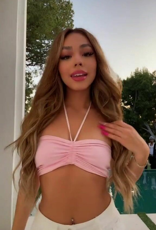 3. Luscious Destiny Salazar in Pink Bikini Top at the Swimming Pool