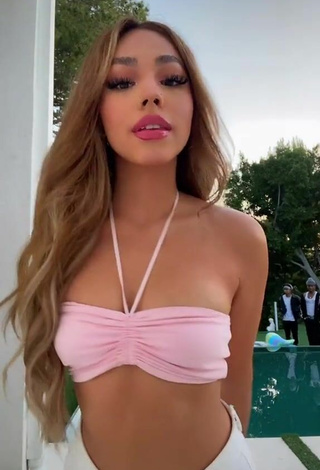 4. Luscious Destiny Salazar in Pink Bikini Top at the Swimming Pool