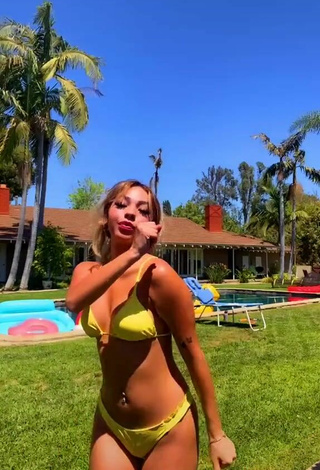 5. Sweetie Destiny Salazar Shows Cleavage in Yellow Bikini