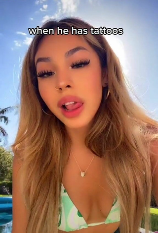 Sexy Destiny Salazar Shows Cleavage in Bikini Top