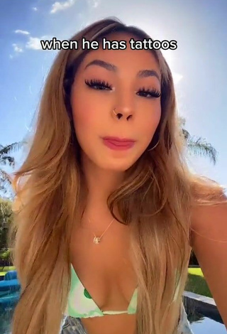 2. Sexy Destiny Salazar Shows Cleavage in Bikini Top