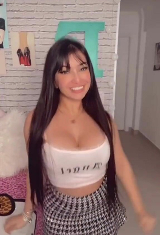 2. Emanuelly Raquel in Nice White Crop Top and Bouncing Breasts