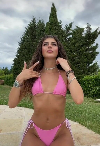 4. Beautiful Ginevra Giaccherini in Sexy Pink Bikini