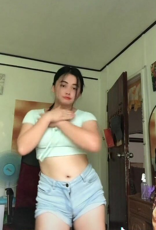 4. Sweet Delacruz Jane Pauline in Cute Light Green Crop Top