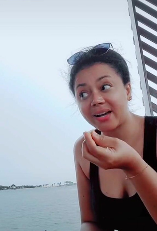 4. Sultry Nadia Buari Shows Cleavage