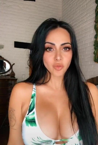 6. Sultry Jimena Sánchez Shows Cleavage in Bikini Top