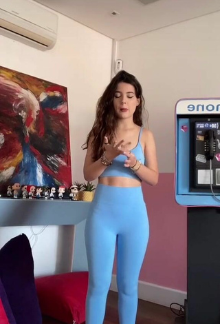 Sultry Juju in Blue Leggings